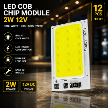 TaffLED Chip Lampu LED COB SMD Interior Mobil Cool White 2W 12V 12PCS - COB1626-AC12-2