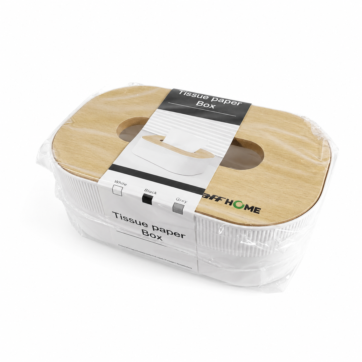 Gambar produk TaffHOME Kotak Tisu Kayu Multifungsi Wooden Tissue Box 21x13x7.5cm - ZJ35 - Kemasan