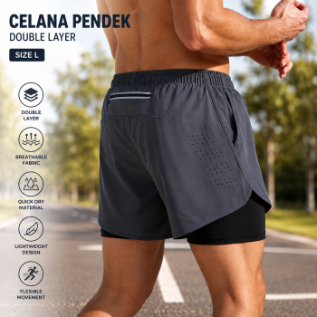 SUBAN Celana Pendek Olahraga Double Layer Inner Liner Short Quick Dry - SE-10