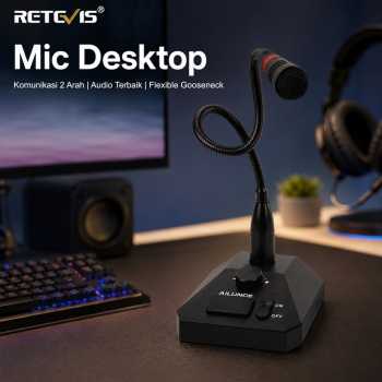 RETEVIS AILUNCE Mic Desktop 3.5mm Two Way Radio Flexible Gooseneck - SM01