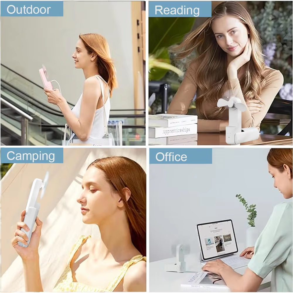 Gambar produk ZUZUO Kipas Angin Portable Genggam 3 Speed Mini Fan Folding 2000mAh - RY-2023 - 6