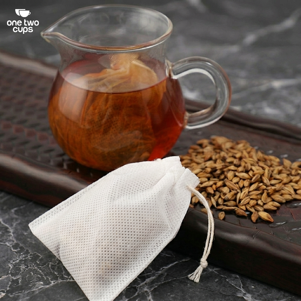 Gambar produk One Two Cups Kantong Teh Celup Kain Saringan Tea Bag Disposable 100PCS 9x10cm - M100 - 6