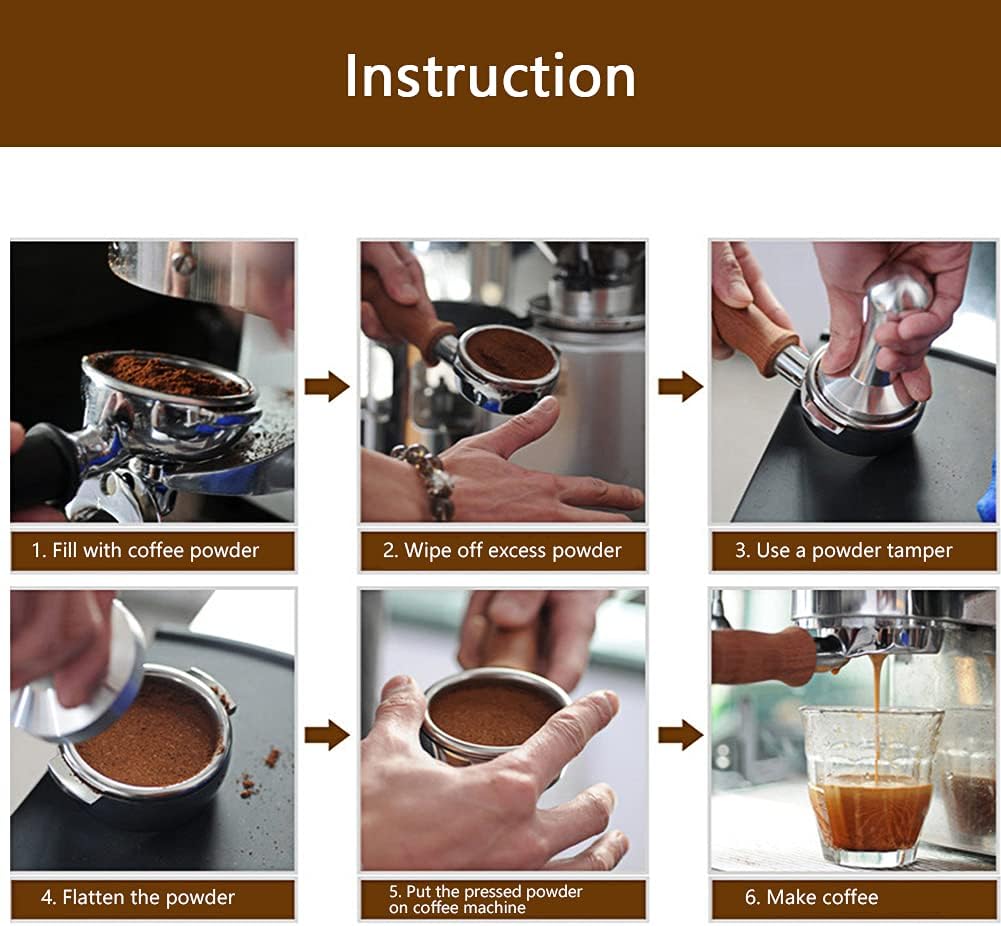 One Two Cups Tamper Kopi Espresso Flat Base Stainless Steel 51mm - FEN58 Gambar produk One Two Cups Tamper Kopi Espresso Flat Base Stainless Steel 51mm - FEN58 - 4