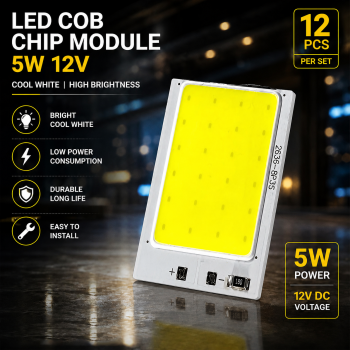 TaffLED Chip Lampu LED COB SMD Interior Mobil Cool White 5W 12V 12PCS - COB2636-AC12-5