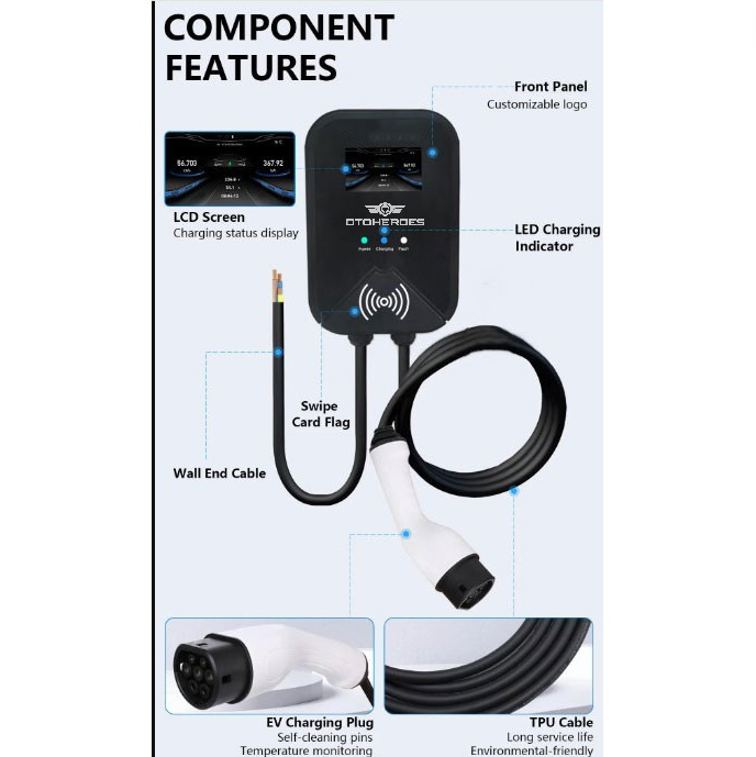 OTOHEROES Charger Mobil Listrik EV Swipe Card Type2 Female AC Charging 16A 11kW 3 Phase - PG01 Gambar produk OTOHEROES Charger Mobil Listrik EV Swipe Card Type2 Female AC Charging 16A 11kW 3 Phase - PG01 - 6