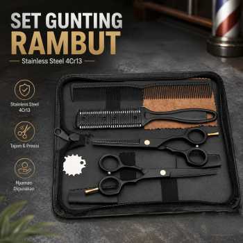 Gambar produk Biutte.co Set Gunting Rambut Teflon Coating Stainless Steel 4Cr13 - 440C