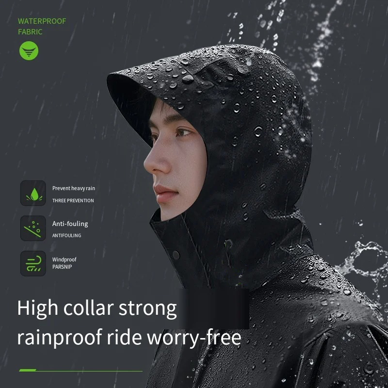 Gambar produk QUANYAN Jas Hujan Setelan Motor Seamless PVC Waterproof Raincoat XL - ZY-20 - 4