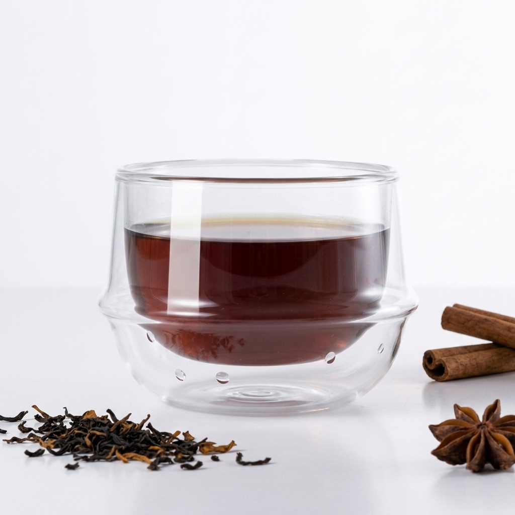 Gambar produk One Two Cups Gelas Kaca Aesthetic Kopi Teh Double Wall Glass 550ml - PLY1710 - 8