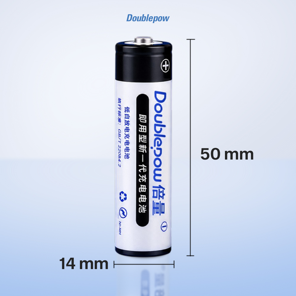 Gambar produk Doublepow Baterai Isi Ulang AA Ni-MH Button Top 2200mAh 1.2V 4 PCS - DP-AA780 - 7