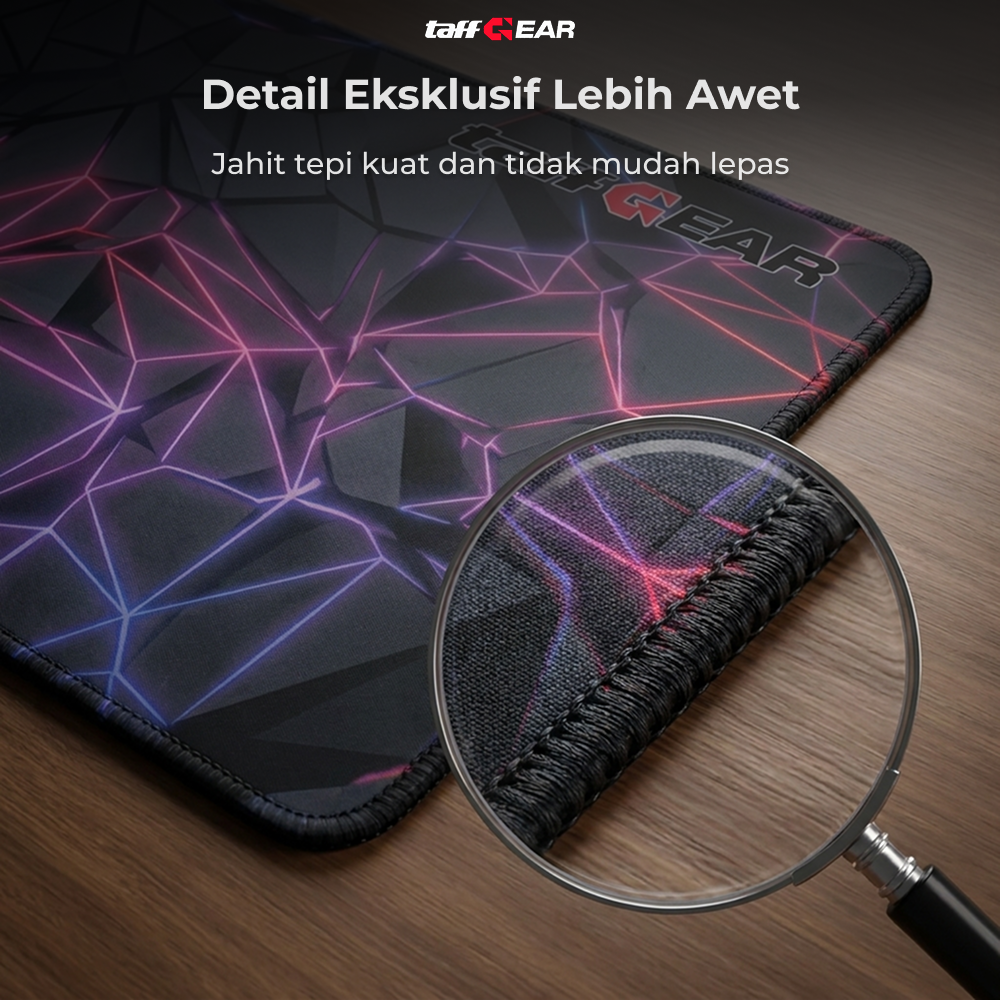 Gambar produk TaffGEAR Gaming Mouse Pad Desk Mat Anti Slip Colorful Polygonal 900x400x2mm - LM-980 - 3