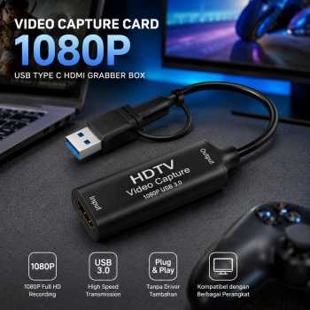 LinkCap Video Capture Card USB Type C HDMI Grabber Box 1080P - HE75