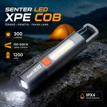 TaffLED Senter LED XPE USB Rechargeable Long Range Zoom 300 Lumens - ZJ-119