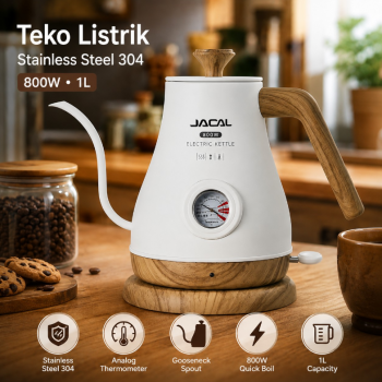 JACAL Teko Listrik Kopi Pemanas Air Leher Angsa Pour Over 800W 1L - GL-2005