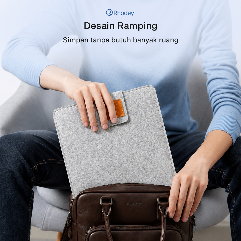 Gambar produk Rhodey Sleeve Laptop Felt Soft Case Protection Cover 11 Inch - 4