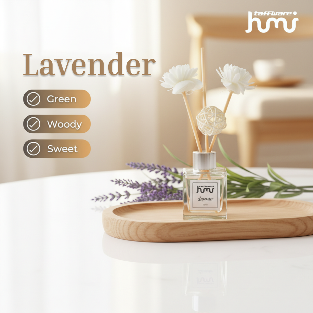 Gambar produk Taffware HUMI Pengharum Ruangan Reed Diffuser 50ml Lavender - DF-100 - 3