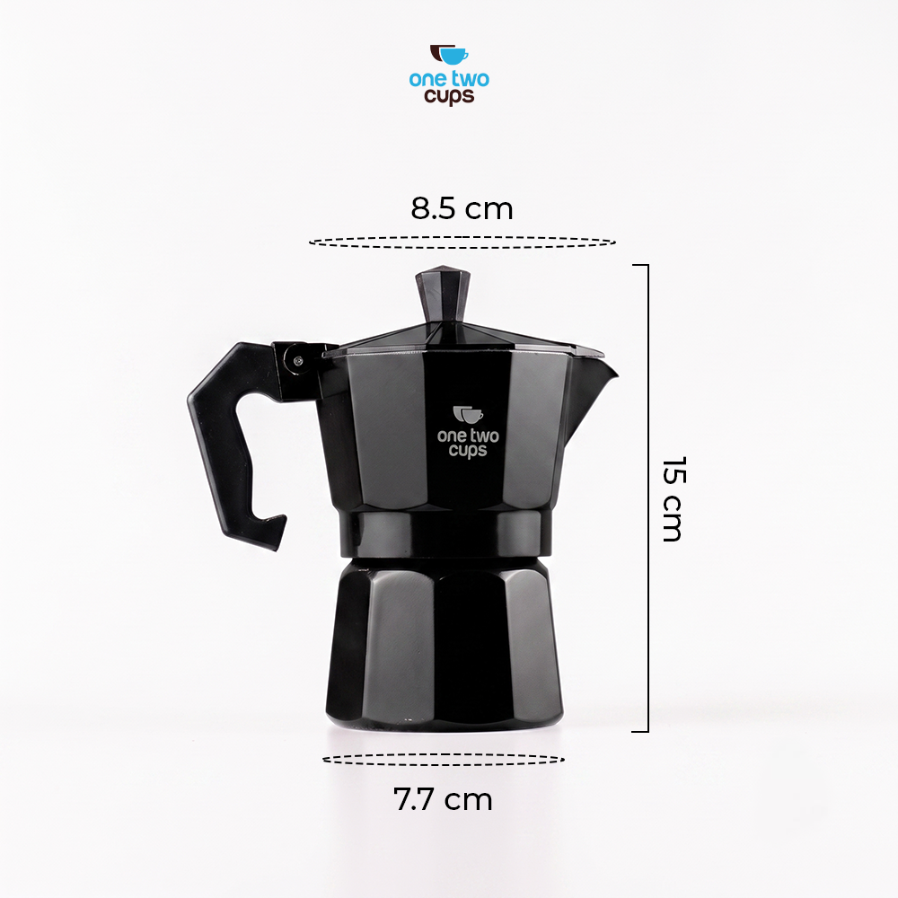 Gambar produk One Two Cups Moka Pot Teko Kopi Espresso Coffee Maker Stovetop 3 Cup 150ml - L10 - 8