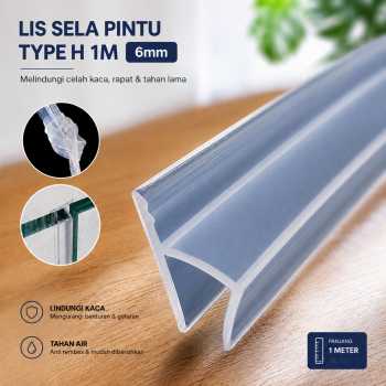 TaffHOME Lis Sela Pintu Silicone Rubber Door Sealing Strip Type H 1M - TP40