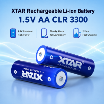 Gambar produk XTAR Baterai Isi Ulang AA Recharge Li-Ion Button Top 2000mAh 1.5V 4PCS - CLR 3300