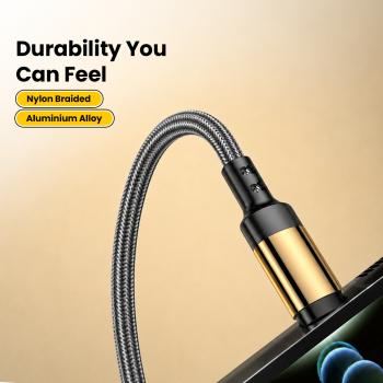 Gambar produk ILANO Kabel Data USB Type C Multifungsi Fast Charging 3A 60W 1.2M - ILC3 - 3