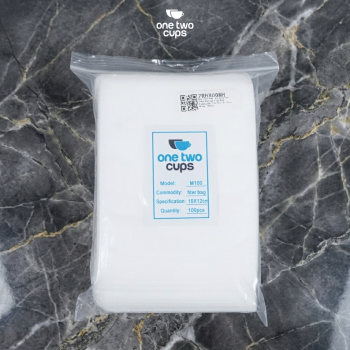 Gambar produk One Two Cups Kantong Teh Celup Kain Saringan Tea Bag Disposable 100PCS 10x12cm - M100 - Kemasan