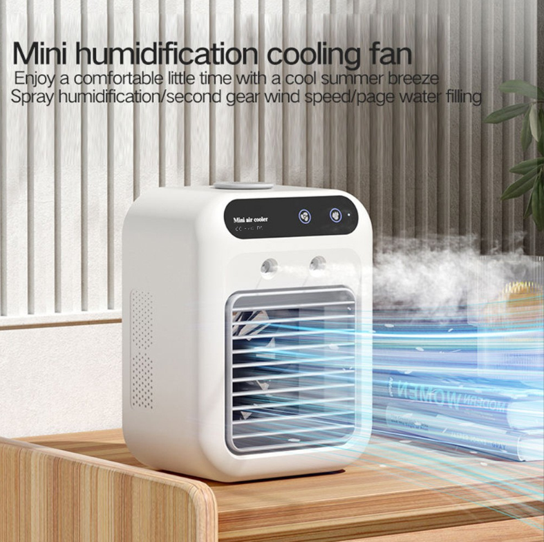 Bnf Kipas Angin Cooler Mini Fan Air Humidifier 25W 1800mAh 500ml - L7 Gambar produk Bnf Kipas Angin Cooler Mini Fan Air Humidifier 25W 1800mAh 500ml - L7 - Utama