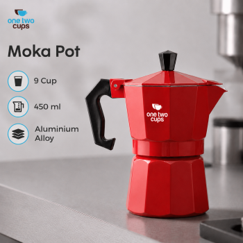 One Two Cups Moka Pot Teko Kopi Espresso Coffee Maker Stovetop - L10