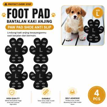 WINGENE Foot Pad Bantalan Kaki Anjing Paw Pad Shoe Anti Slip 4 PCS - S-TOL
