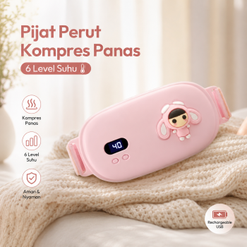 SUOLAER Alat Pijat Perut Terapi Nyeri Menstruasi Kompres Panas 6 Level - AFS-2208