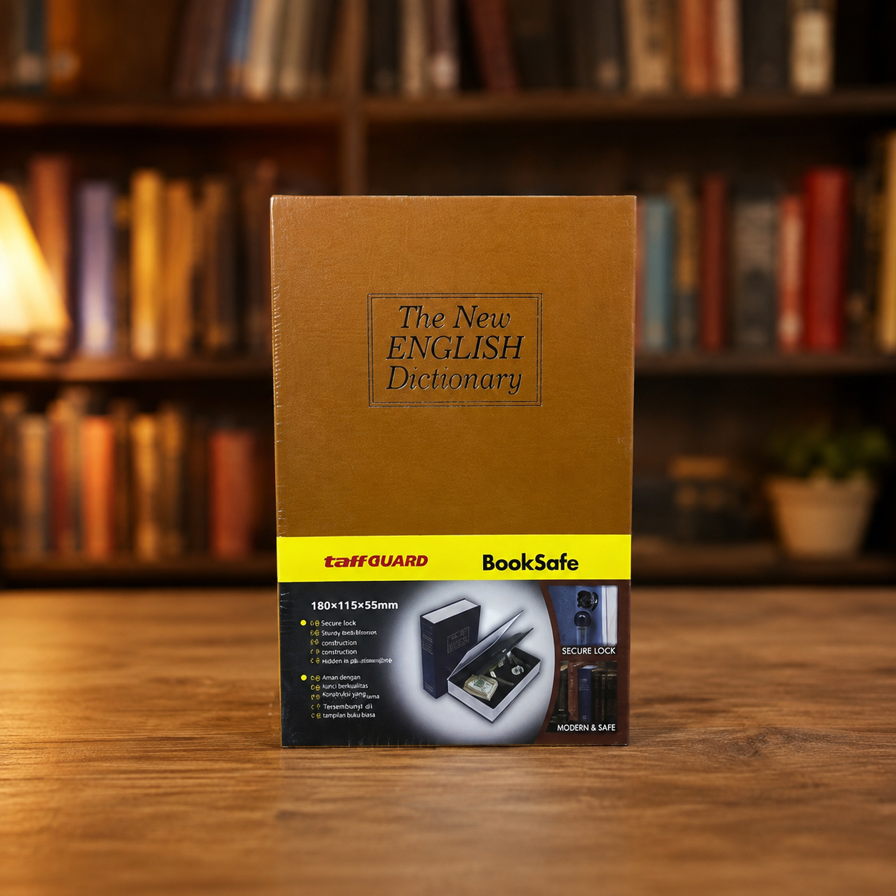 Gambar produk TaffGUARD Brankas Buku Kamus Kunci Manual Anti Maling Hidden Safe Box Kecil - KB-10L - Kemasan