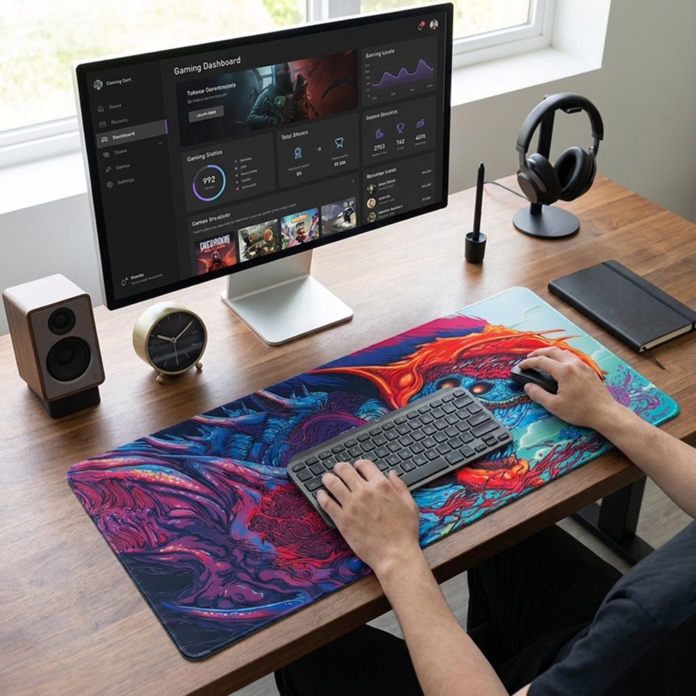 Gambar produk Mouse Pad Gaming XL Desk Mat Purple Monster - MP005 - 6