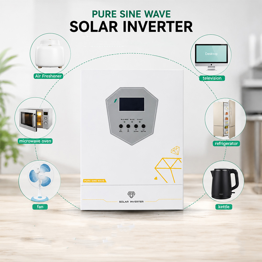 Gambar produk Sun Inverter Solar Controller Hybrid DC 48V to AC 230V 11000W - QD12048MH - 4