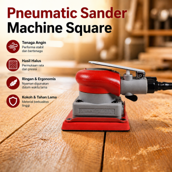 Taffware Mesin Amplas Angin Air Orbital Sander Pneumatic Square - BG-75100D