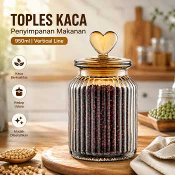 One Two Cups Toples Kaca Penyimpanan Makanan Kedap Udara 950ml - GFS137