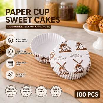 Myo Kertas Kue Muffin Cupcake Paper Cup Baking Food Grade 100 PCS - OXT-50