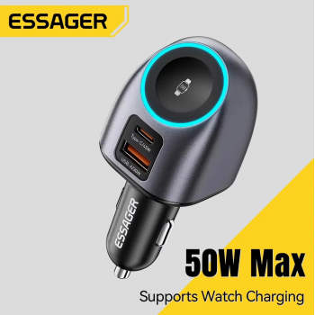 ESSAGER Car Charger Mobil Fast Charging PD 3.0 2in1 USB A Type C 50W - ES-CC31