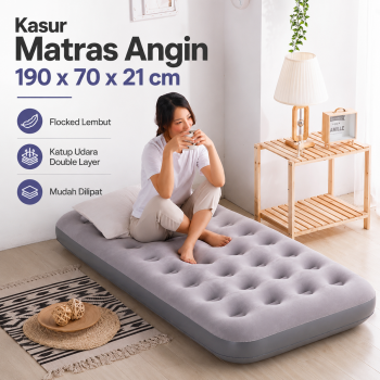 McK Kasur Matras Angin Manual Sleeping Pad Inflatable 190x70x21cm - DB-30