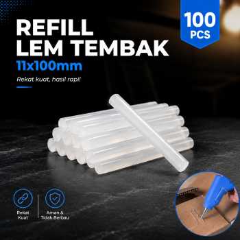 BongKim Refill Pistol Lem Tembak Hot Glue Stick 11x100mm 100 PCS - JBY-20