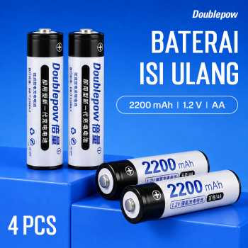 Doublepow Baterai Isi Ulang AA Ni-MH Button Top 2200mAh 1.2V 4 PCS - DP-AA780