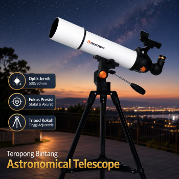 Gambar produk CELESTRON Teropong Bintang Astronomical Telescope 500/80mm - SCTW-80
