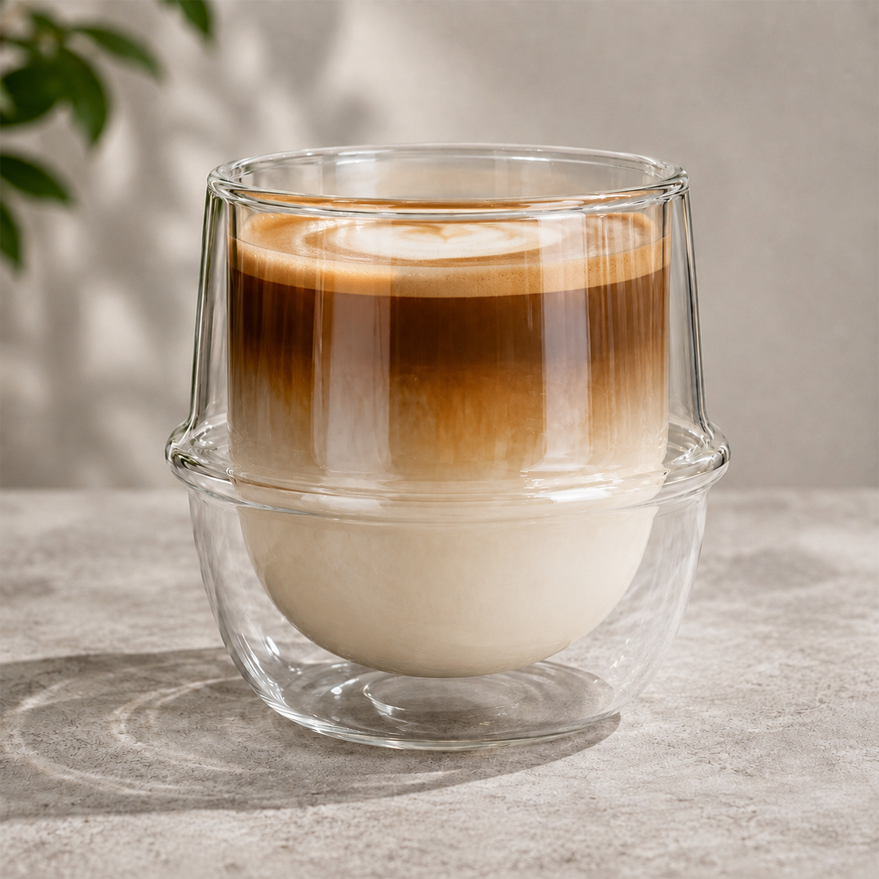 Gambar produk One Two Cups Gelas Kaca Aesthetic Kopi Teh Double Wall Glass 200ml - PLY1710 - 2