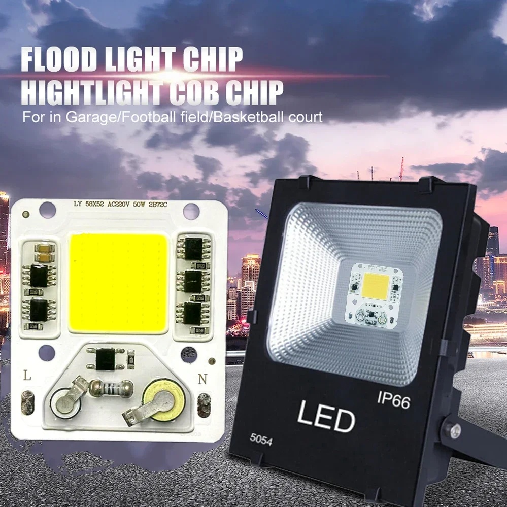 Gambar produk TaffLED Chip LED Lampu COB Floodlight Spotlight 6500K 220V 50W 3 PCS - COB5258-AC220-50 - 3