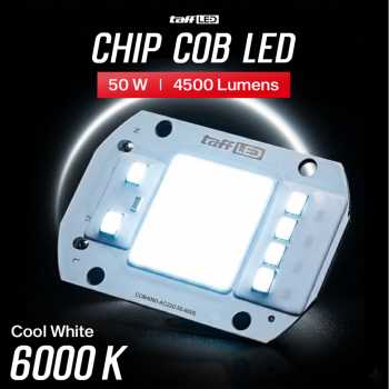 Gambar produk TaffLED Chip LED Lampu COB Floodlight Spotlight 220V Cool White 6000K 50W - COB4060-AC220-50