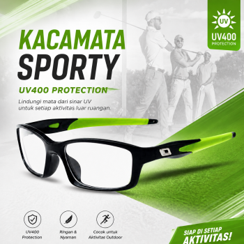 OULAIOU Kacamata Sporty Outdoor UV400 Glasses Silicone Frame - 9837