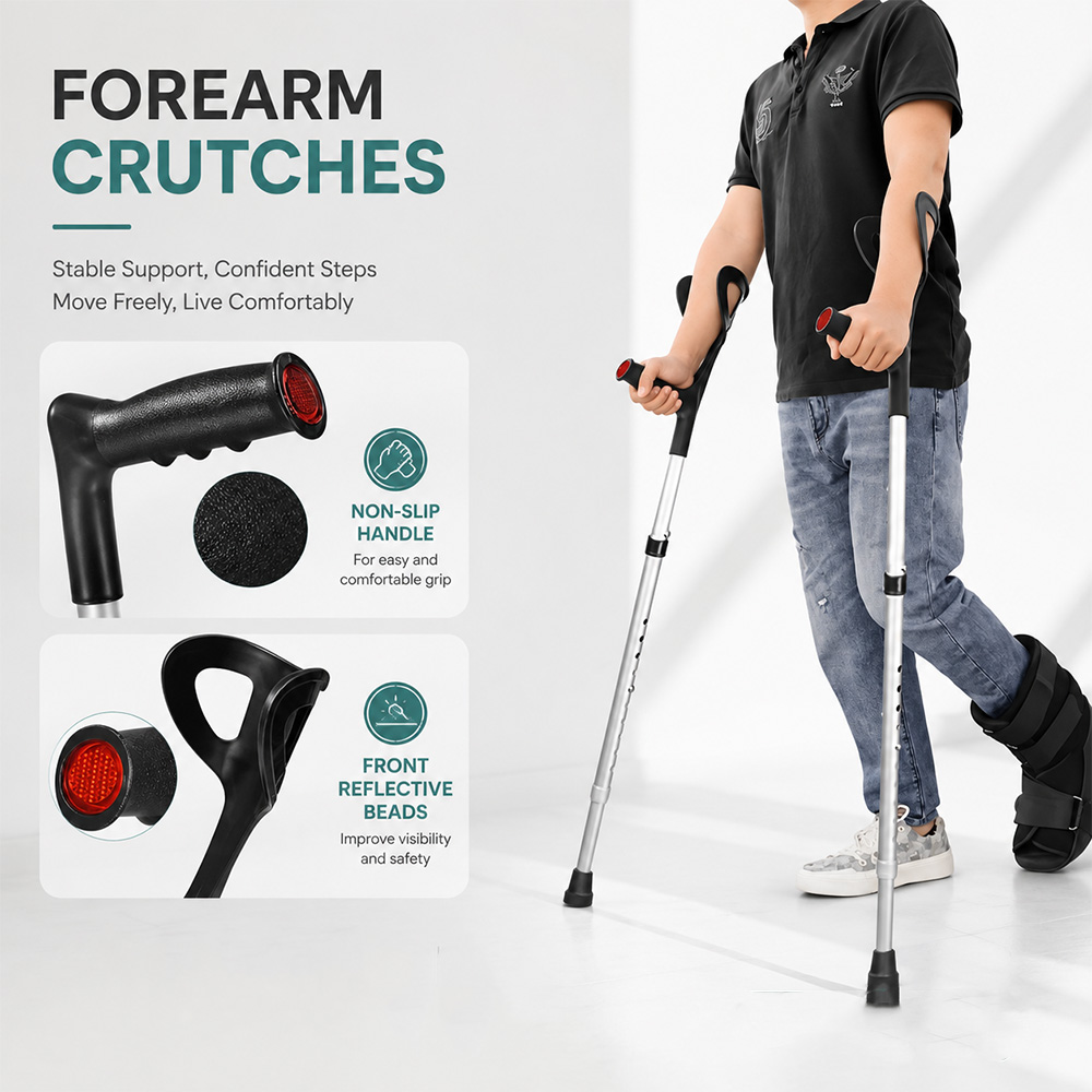 Gambar produk STYL Alat Bantu Tongkat Jalan F Walking Stick Elbow Crutch Adjustable - YC8300E - 1