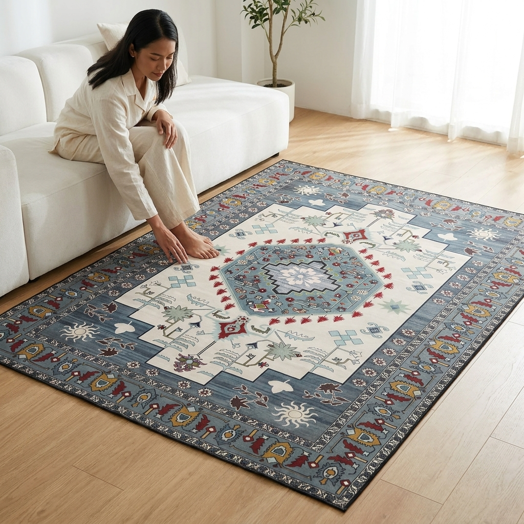 Gambar produk TaffHOME Karpet Lantai Permadani Persian Pattern Polyester 1.6x2.3M - BQ110 - 7