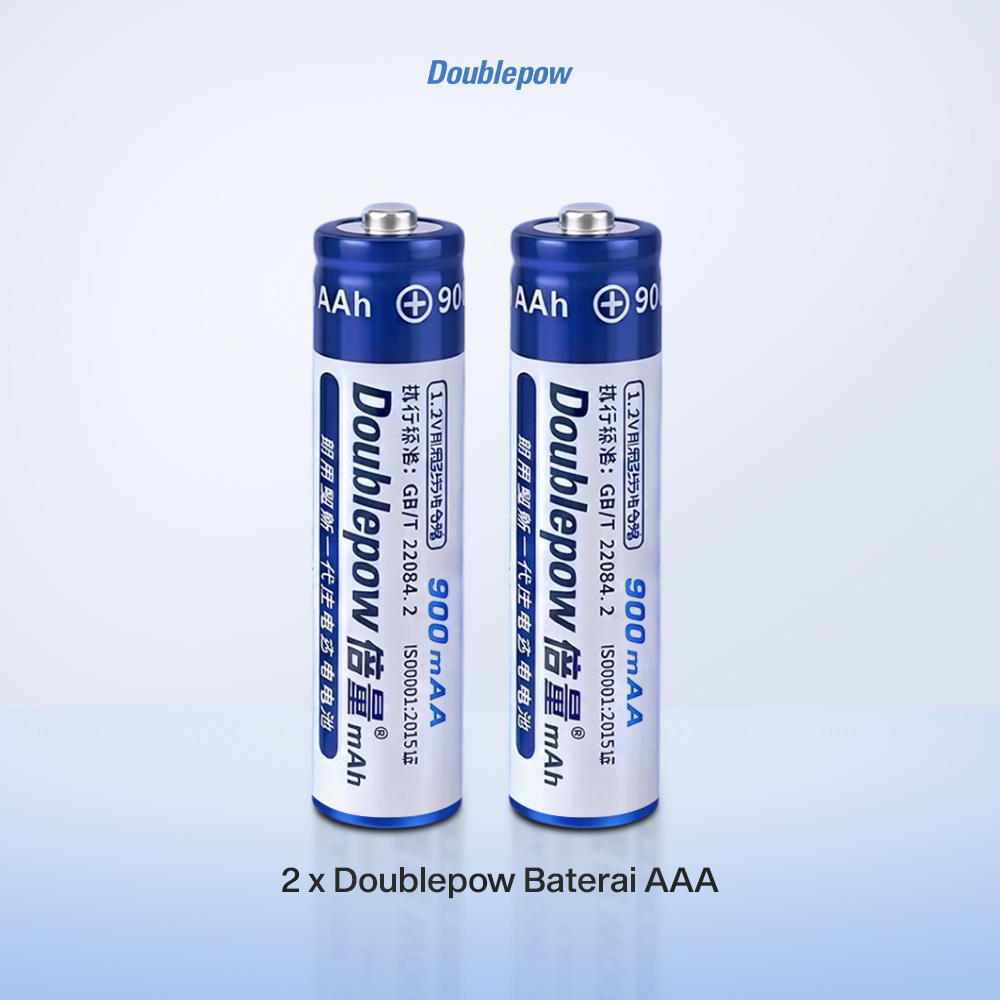 Gambar produk Doublepow Baterai Isi Ulang AAA Ni-MH Button Top 900mAh 1.2V 2 PCS - 8