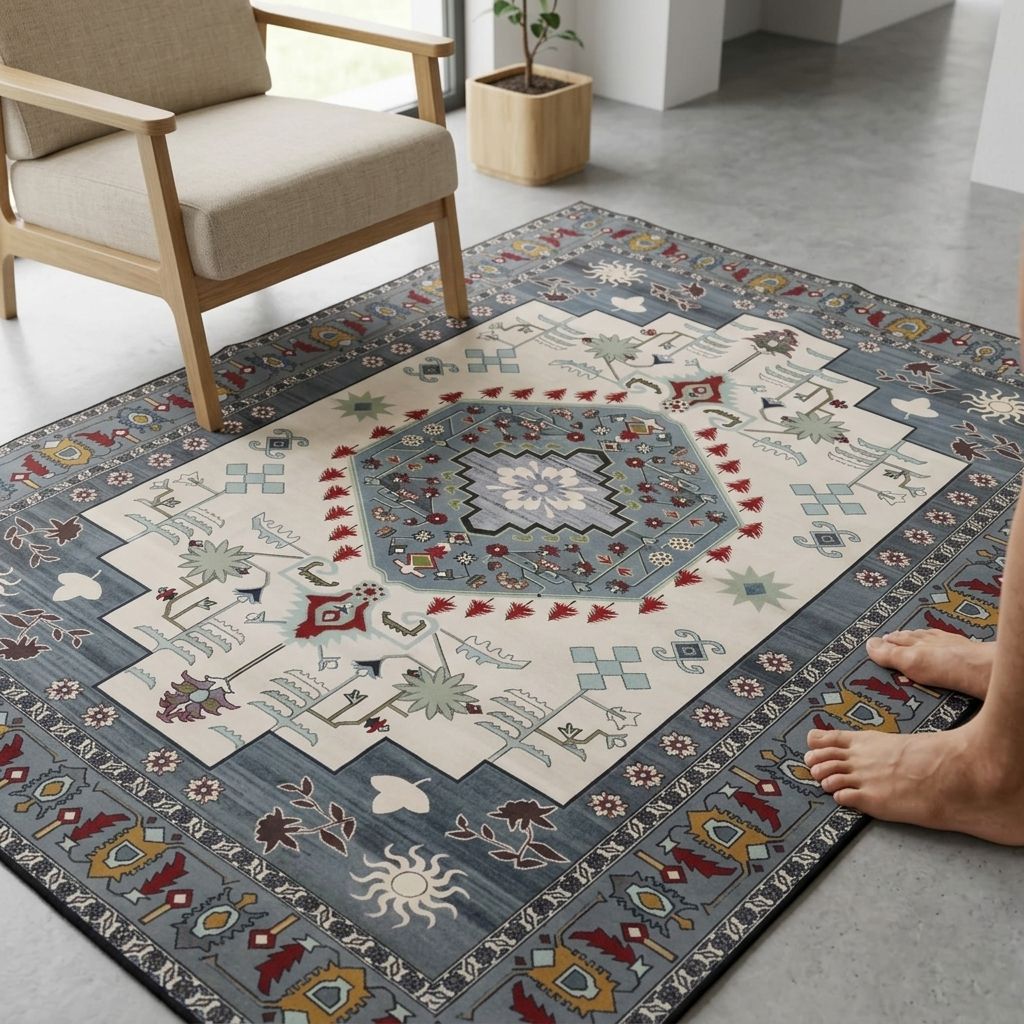 Gambar produk TaffHOME Karpet Lantai Permadani Persian Pattern Polyester 1.6x2.3M - BQ110 - 8