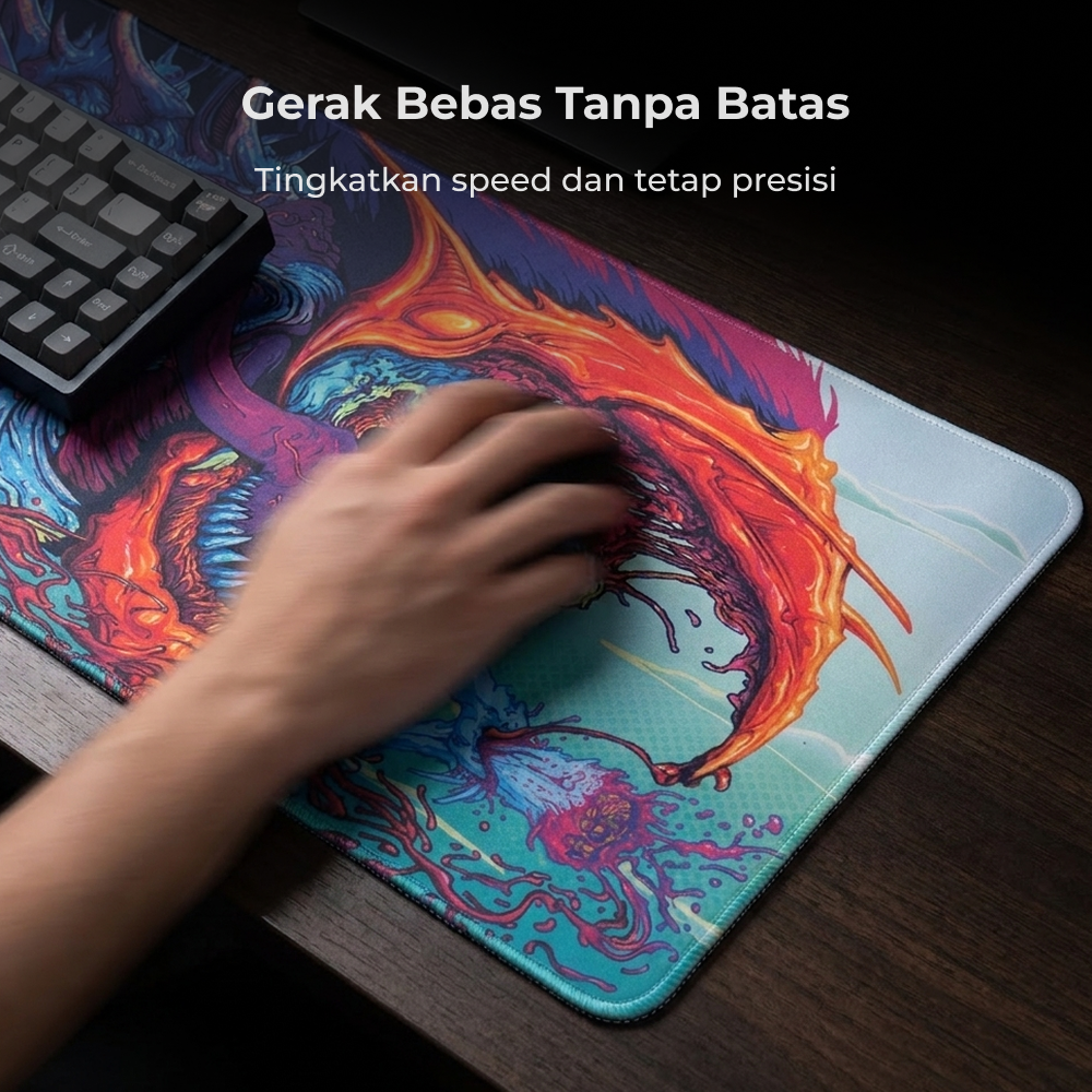 Gambar produk Mouse Pad Gaming XL Desk Mat Purple Monster - MP005 - 1