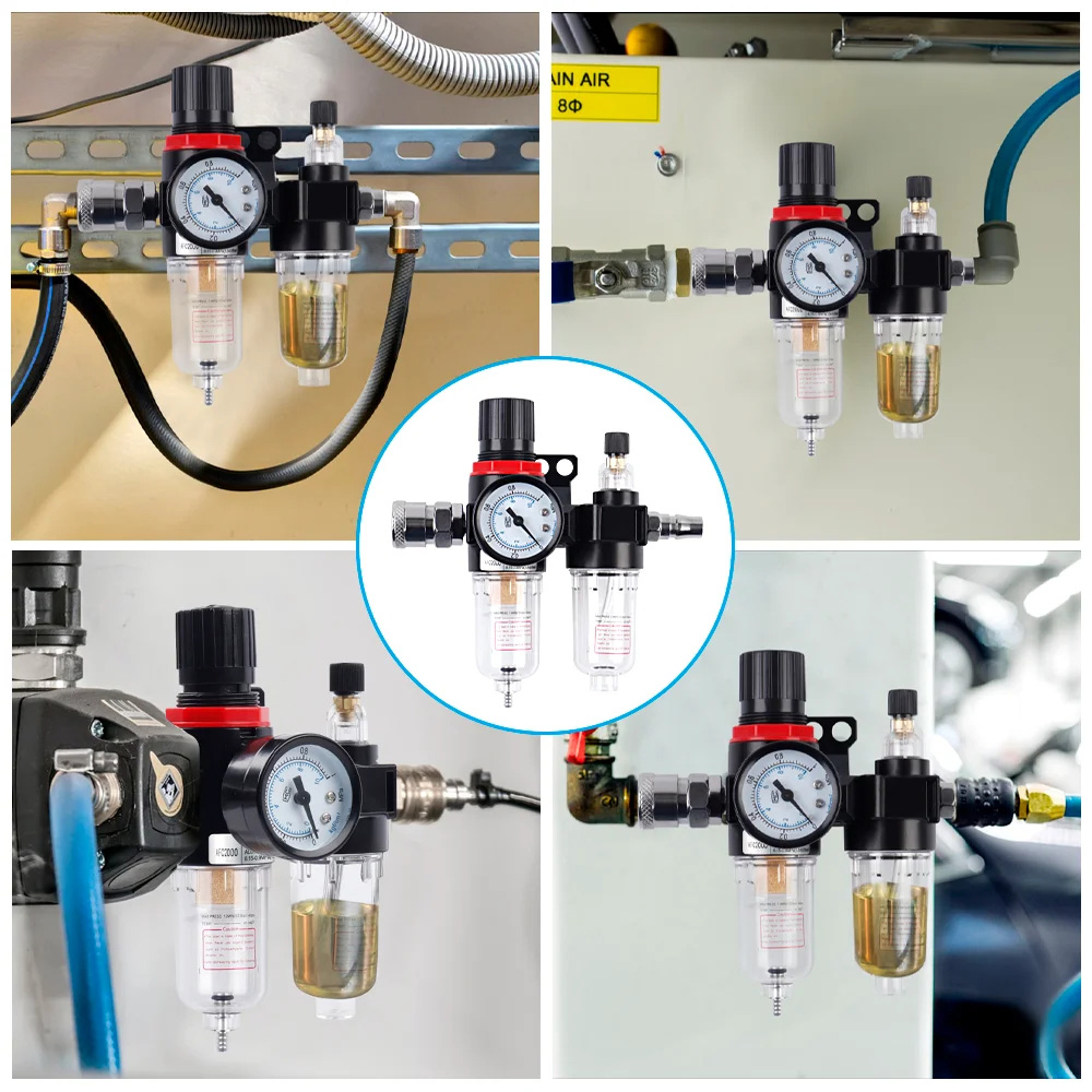 Gambar produk Ge Air Filter Regulator Pneumatic Kompresor G1/4 Konektor SM PM20 - AFC-2000 - 5