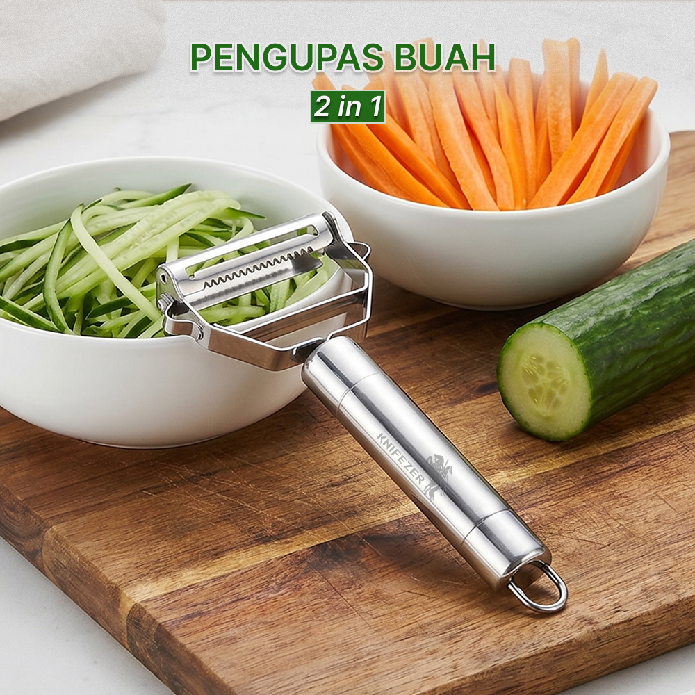 Gambar produk KNIFEZER Pisau Pengupas Buah Sayur Peeler Multifunction - YYC770 - Utama
